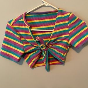 Multi color tie shirt